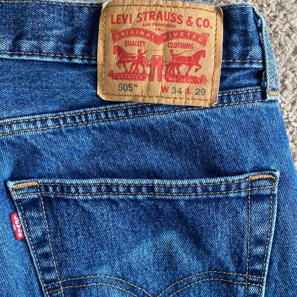 Levi’s 505 Blue Jeans 34x29 - Picture 5 of 6